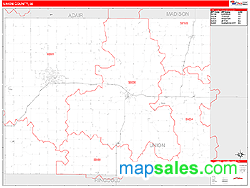 Union County, IA Wall Map