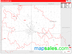 Wapello County, IA Zip Code Wall Map