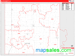 Wayne County, IA Zip Code Wall Map