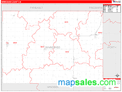 Winnebago County, IA Zip Code Wall Map