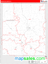 Winneshiek County, IA Zip Code Wall Map