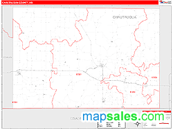 Chautauqua County, KS Wall Map