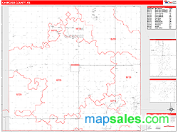 Cherokee County, KS Wall Map