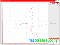 Cheyenne County, KS Zip Code Wall Map