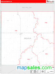 Decatur County, KS Zip Code Wall Map