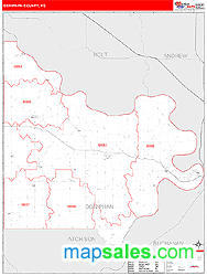 Doniphan County, KS Zip Code Wall Map