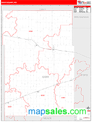 Gray County, KS Wall Map