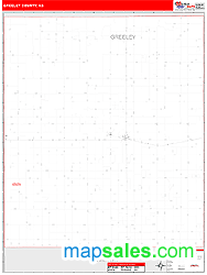 Greeley County, KS Zip Code Wall Map