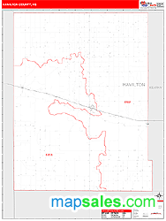 Hamilton County, KS Zip Code Wall Map