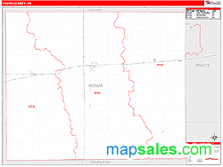 Kiowa County, KS Zip Code Wall Map