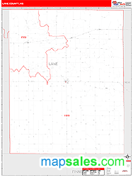 Lane County, KS Wall Map