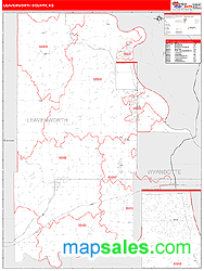 Leavenworth County, KS Wall Map