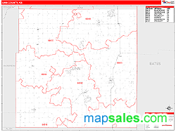 Linn County, KS Wall Map