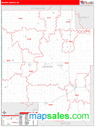 Marion County, KS Wall Map