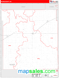 Meade County, KS Zip Code Wall Map