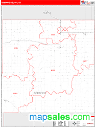 Osborne County, KS Zip Code Wall Map