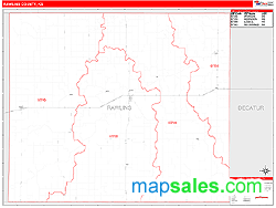 Rawlins County, KS Zip Code Wall Map