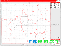 Republic County, KS Wall Map