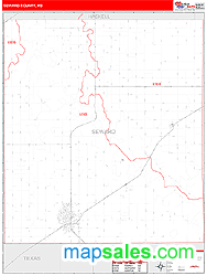 Seward County, KS Zip Code Wall Map
