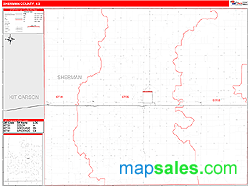 Sherman County, KS Zip Code Wall Map