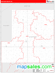 Stafford County, KS Zip Code Wall Map