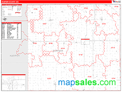 Sumner County, KS Zip Code Wall Map