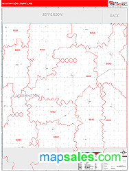 Washington County, KS Zip Code Wall Map