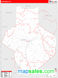 Casey County, KY Wall Map