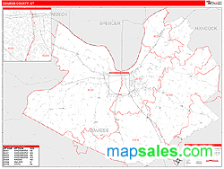 Daviess County, KY Zip Code Wall Map