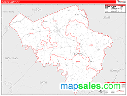 Fleming County, KY Zip Code Wall Map