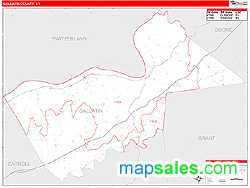 Gallatin County, KY Wall Map