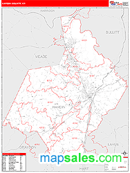 Hardin County, KY Wall Map