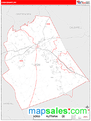 Lyon County, KY Zip Code Wall Map