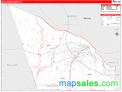 McCracken County, KY Zip Code Wall Map