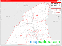 McCreary County, KY Zip Code Wall Map