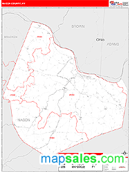 Mason County, KY Zip Code Wall Map