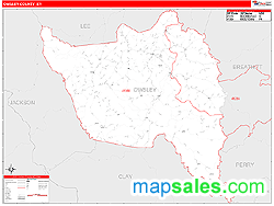 Owsley County, KY Zip Code Wall Map