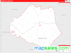 Robertson County, KY Wall Map