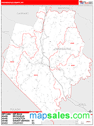 Rockcastle County, KY Zip Code Wall Map