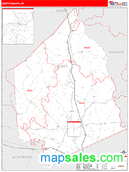 Scott County, KY Zip Code Wall Map