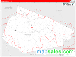 Spencer County, KY Zip Code Wall Map