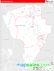 Assumption County, LA Wall Map