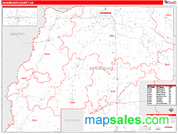 Beauregard County, LA Wall Map