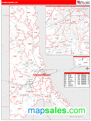 Caddo County, LA Wall Map