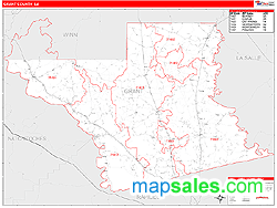 Grant County, LA Wall Map