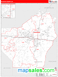 Ouachita County, LA Zip Code Wall Map