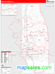 Tangipahoa County, LA Zip Code Wall Map