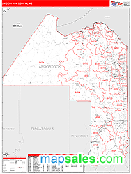 Aroostook County, ME Zip Code Wall Map