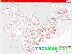 Cumberland County, ME Zip Code Wall Map