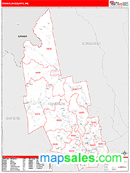 Franklin County, ME Zip Code Wall Map